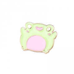 Frog Couple Small Brooch 2.5*2 cm Green