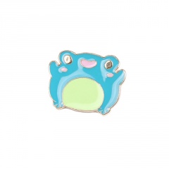 Frog Couple Small Brooch 2.5*2 cm Blue