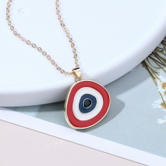 Evil Eye Gold Chain Necklace 40+5cm Red