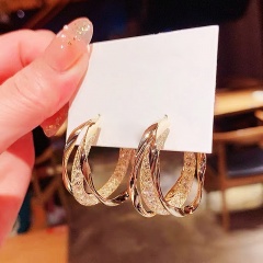Fashion Copper Earring 3.2*3.2cm Gold