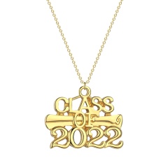 2022 Graduation Jewelry Doctorial Hat Necklace 45+5cm Gold