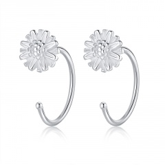 Fashion Daisy Earring 2*2cm Silver