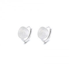 Fashion Charm Copper Earring 1.5cm*1cm Silver