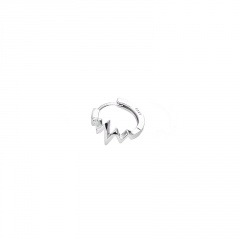 1PC Copper Earring 0.8*1.5cm Silver